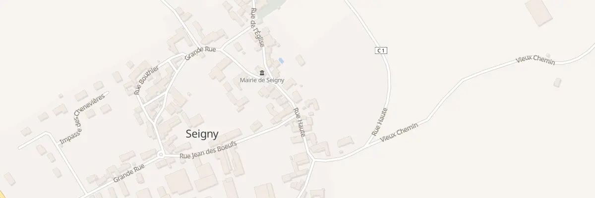 Plan du 5 Rue Haute à Seigny