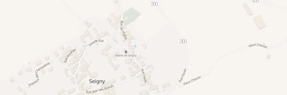 Plan du 1 Rue Haute à Seigny