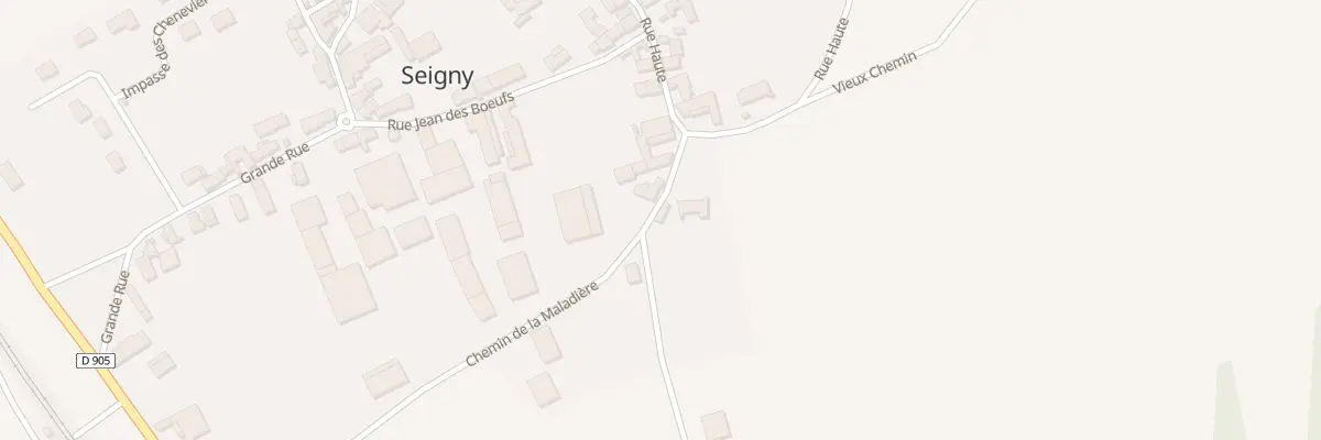 Plan du 1 Rue de la Maison Rigogne à Seigny