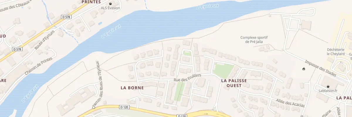 Plan du 5 All des Cyprés au Cheylard