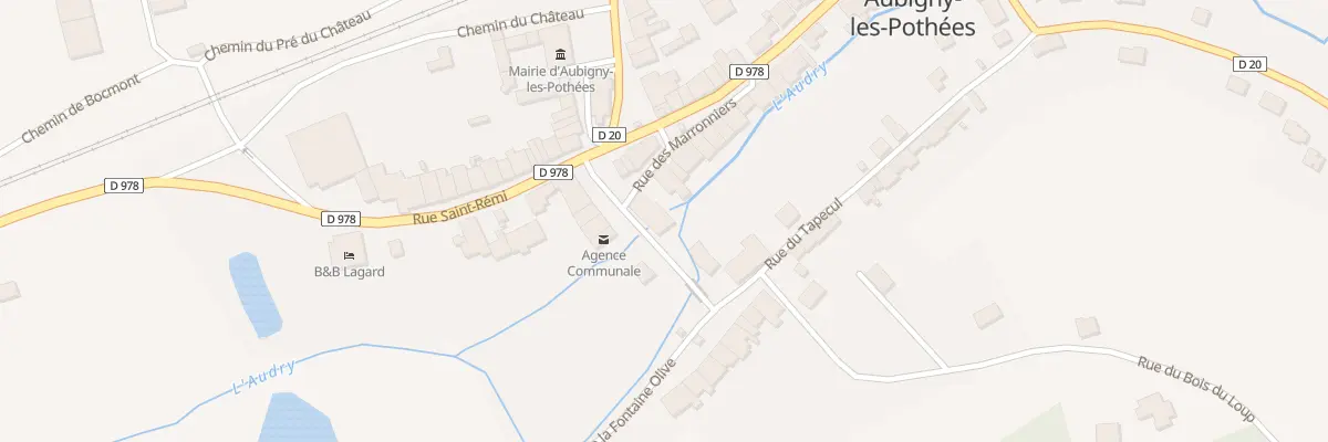 Plan du 1 Rue du Moulin à Aubigny-les-Pothées