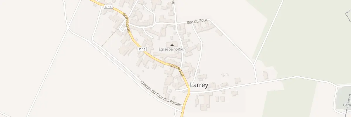 Plan du 1 Rue de l’Eglise à Larrey