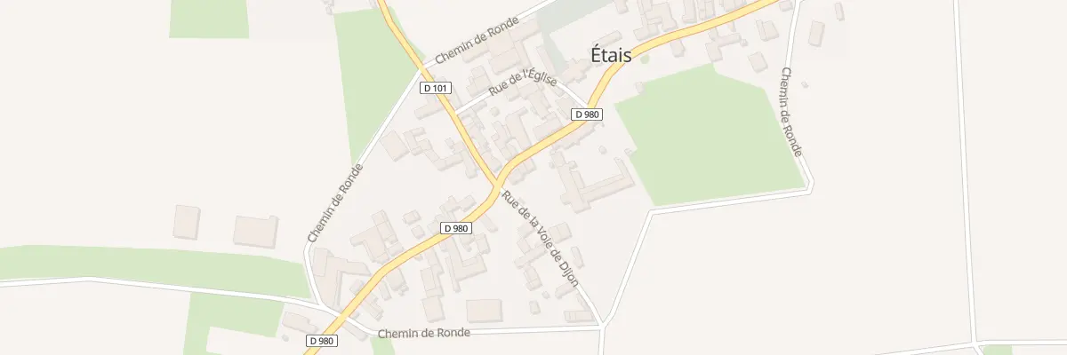 Plan du 9005 Rue de la Voie de Dijon à Étais