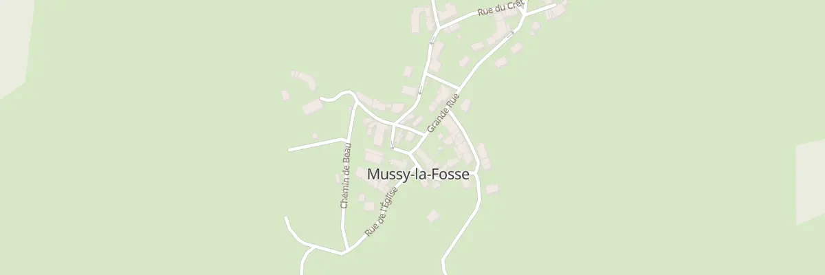 Plan du 1 Pl de l’Eglise à Mussy-la-Fosse