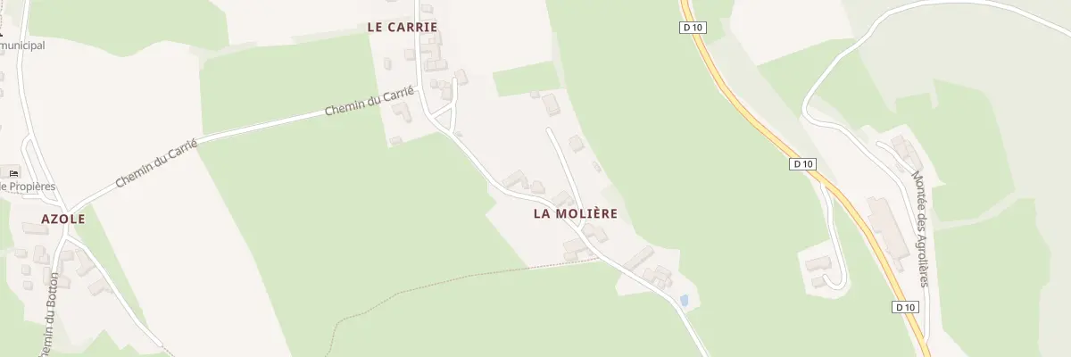 Plan du 163 Rte de la Molière à Propières
