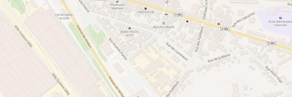 Plan du 10 Rue de l’Yser au Creusot