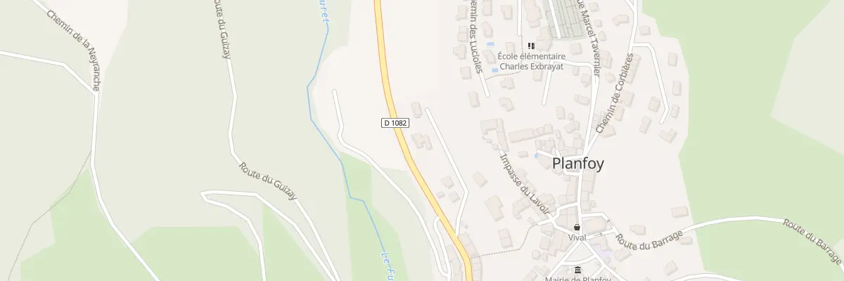 Plan du 342 Rte de Saint-etienne à Planfoy