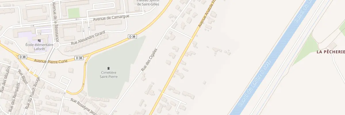 Plan du 93 Rte de Beaucaire à Saint-Gilles