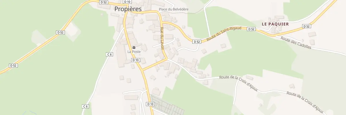 Plan du 13 Rte de la Croix d’Ajoux à Propières