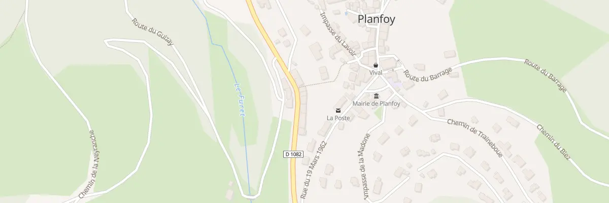 Plan du 186 Rte de Saint-etienne à Planfoy