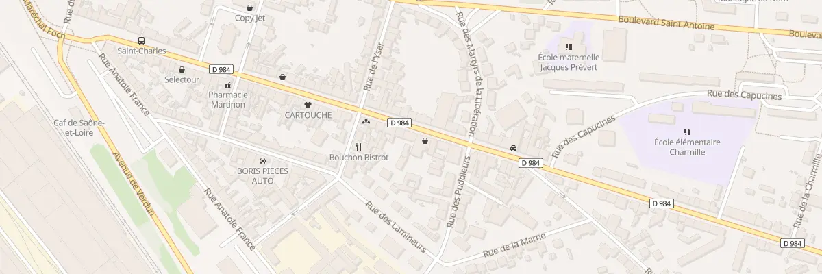 Plan du 72 Rue Maréchal Foch au Creusot