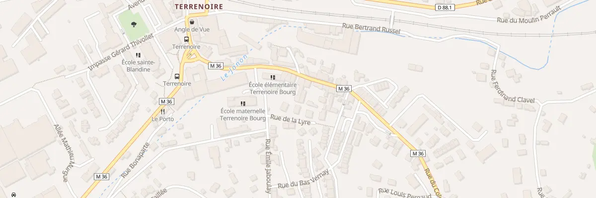Plan du 12 Rue du Col Fabien à Saint-Étienne