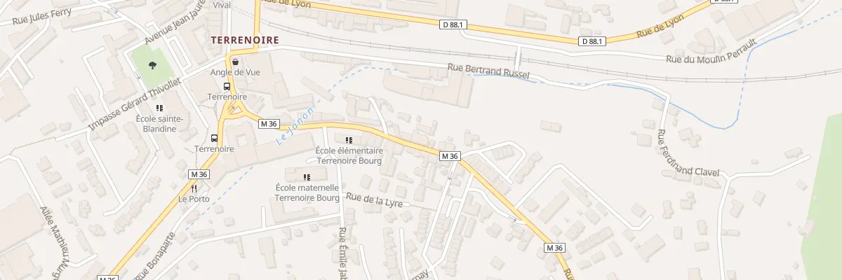 Plan du 21 Rue du Col Fabien à Saint-Étienne
