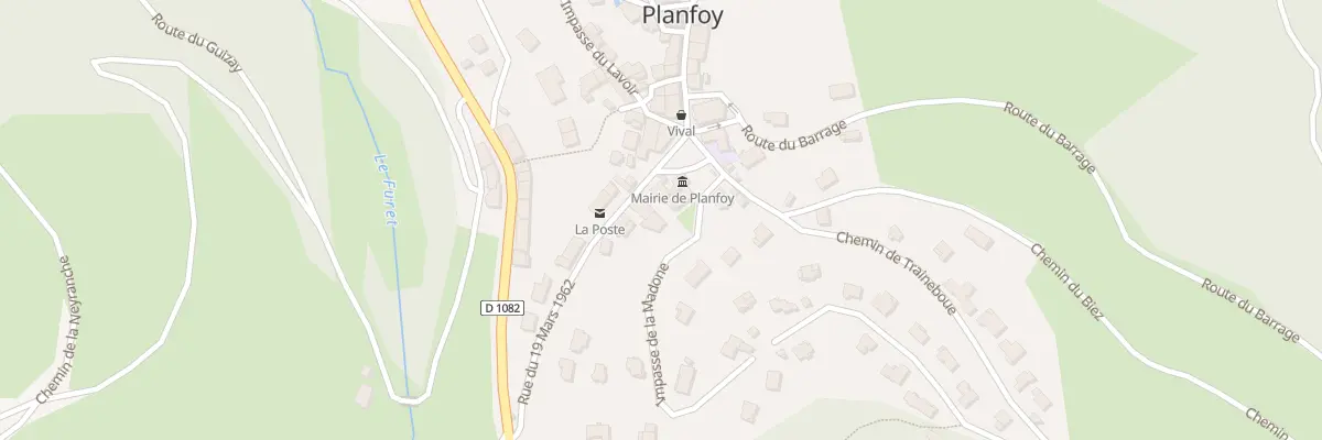 Plan du 54 Rue du 19 Mars 1962 à Planfoy