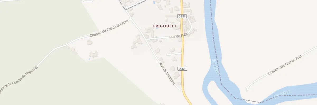Plan du 5326 Frigoulet à Goudargues
