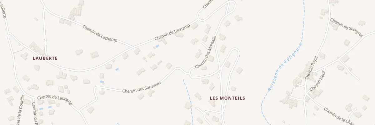 Plan du 325 Che des Sardones à Vesseaux