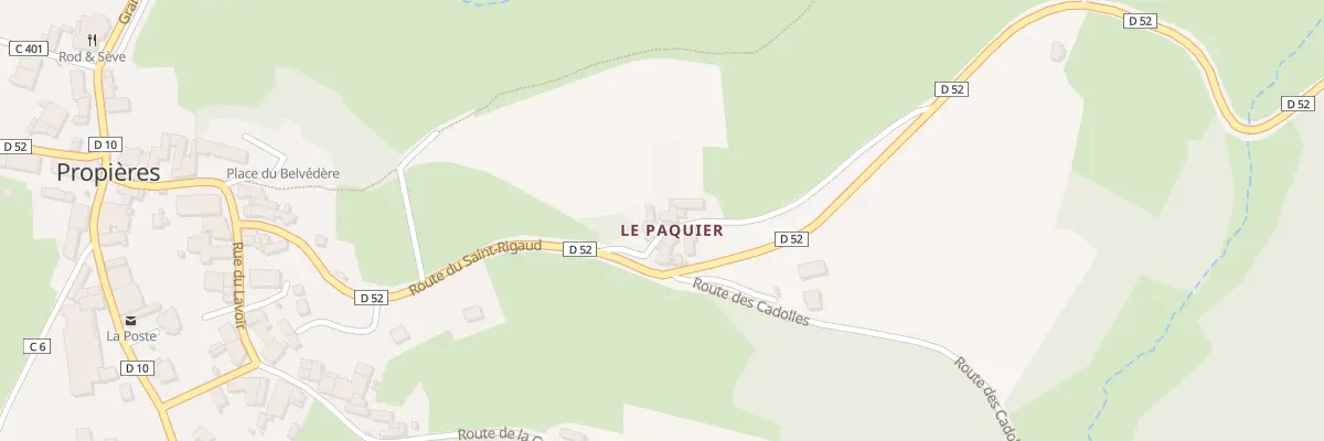 Plan du 57 Che du Paquier à Propières