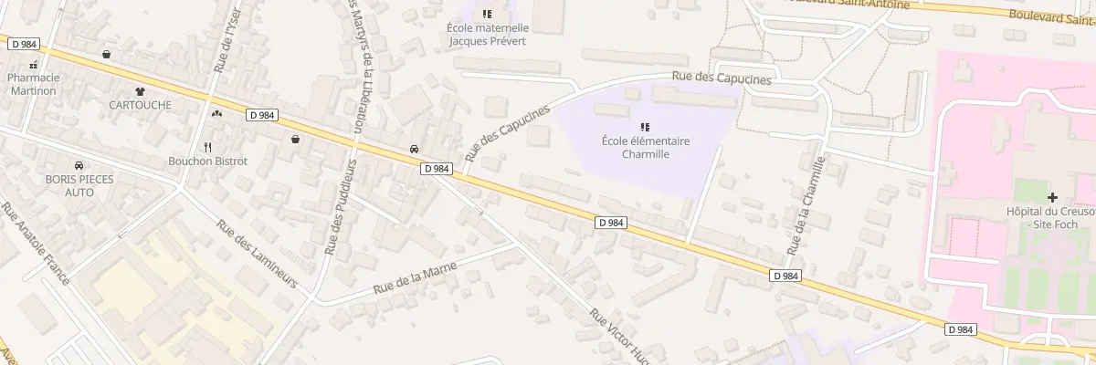 Plan du 113 Rue Maréchal Foch au Creusot