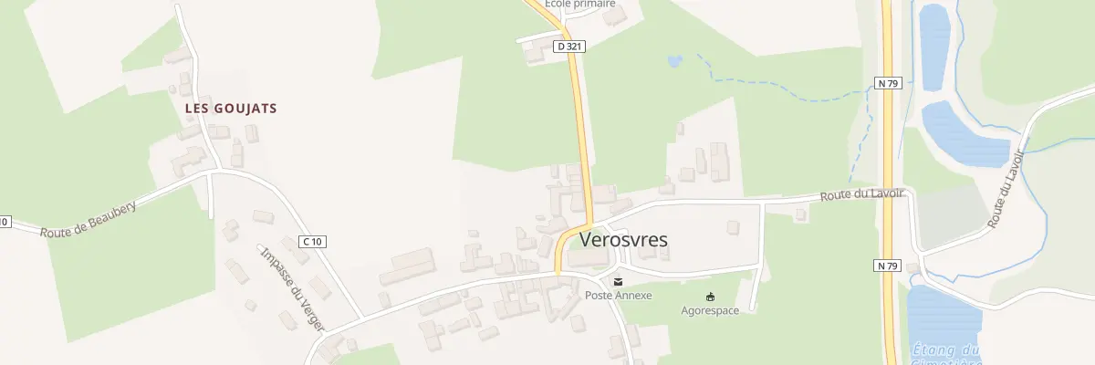 Plan du 43 Rte des Écoliers à Verosvres