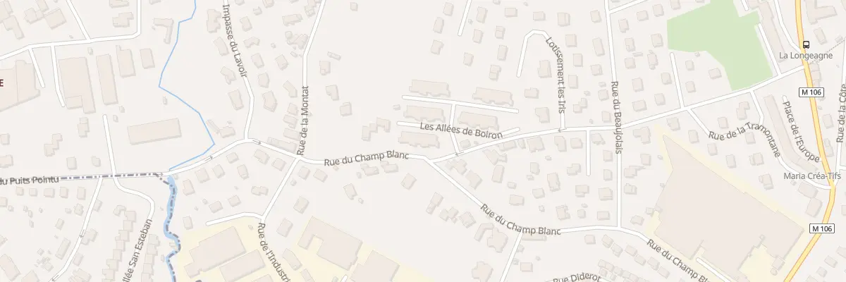 Plan du 16 Rue de Boiron à Sorbiers