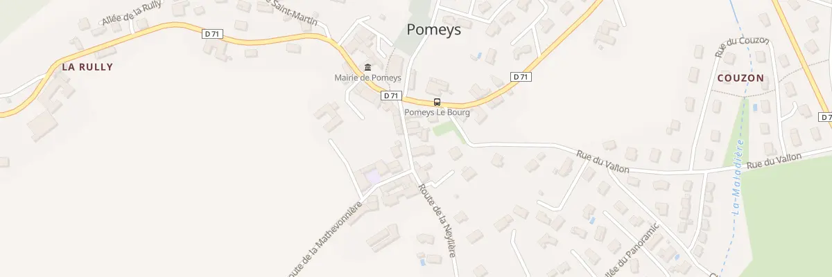 Plan du 45 Rte de la Neylière à Pomeys