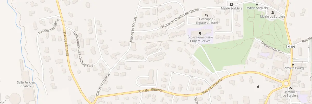 Plan du 20 Rue Hélène Boucher à Sorbiers