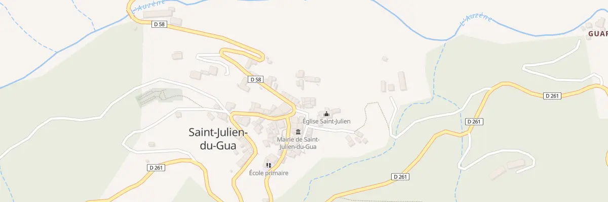 Plan du 5205 Le Village à Saint-Julien-du-Gua