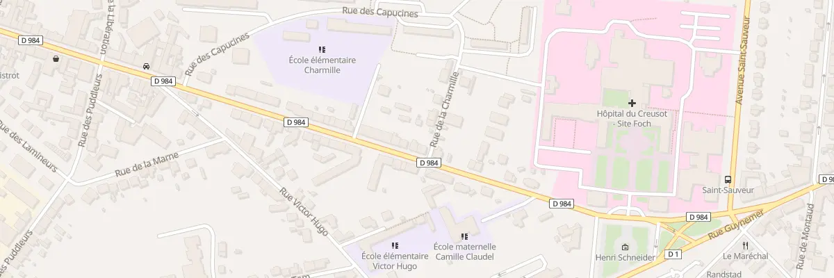 Plan du 153 Rue Maréchal Foch au Creusot