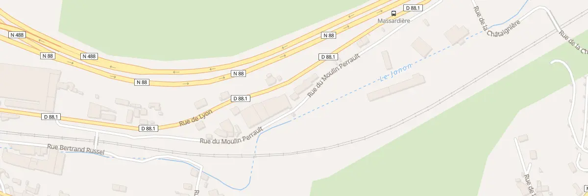 Plan du 11 Rue du Moulin Perrault à Saint-Étienne