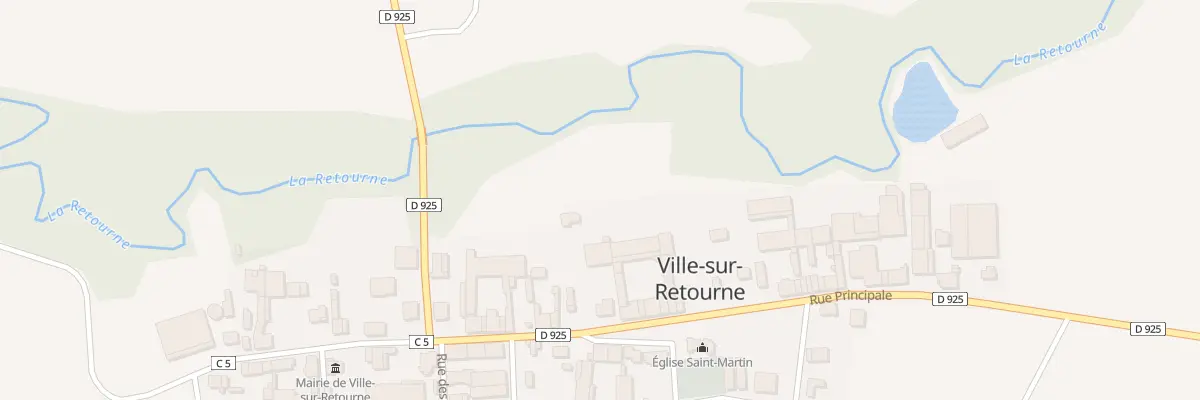 Plan du 14 Rue Grand’Rue à Ville-sur-Retourne
