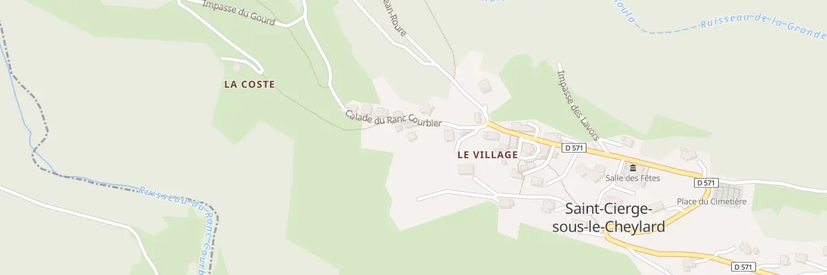 Plan du 75 Call Calade du Ranc Courbier à Saint-Cierge-sous-le-Cheylard