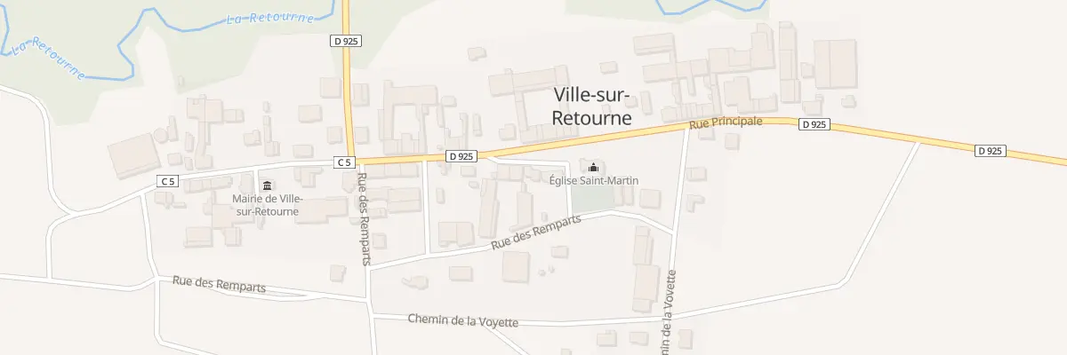 Plan du 3 Rue de l’Eglise à Ville-sur-Retourne