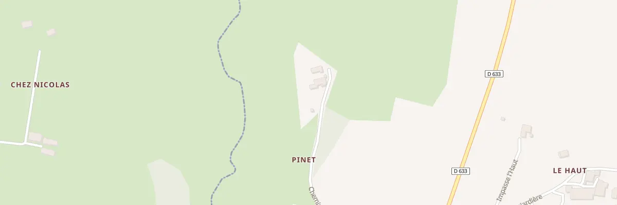 Plan du 485 Che du Pinet à Souzy