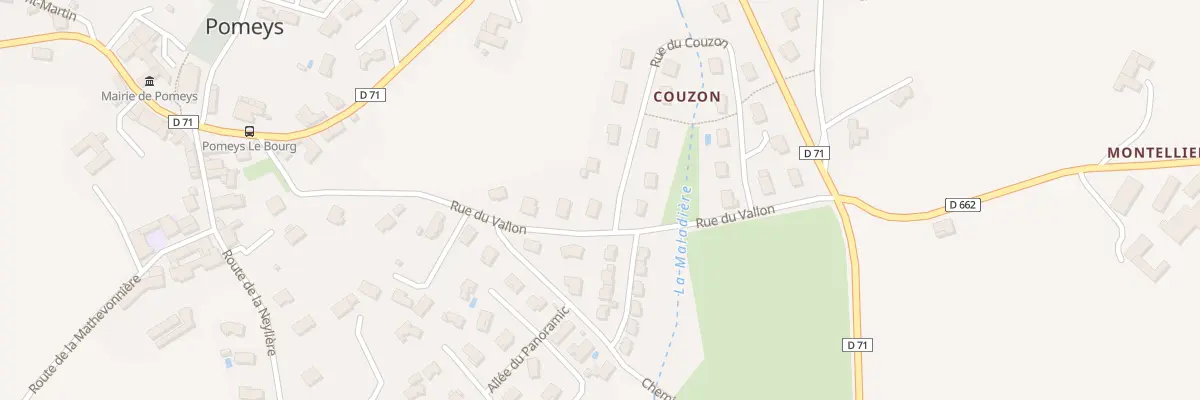 Plan du 313 Rue du Vallon à Pomeys