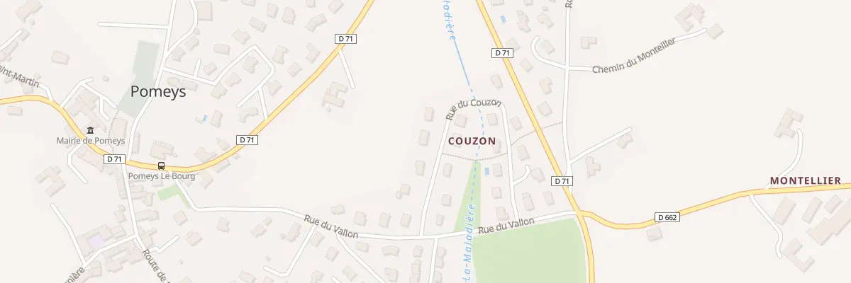 Plan du 123 Rue du Couzon à Pomeys