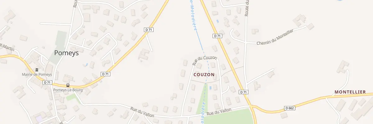 Plan du 153 Rue du Couzon à Pomeys