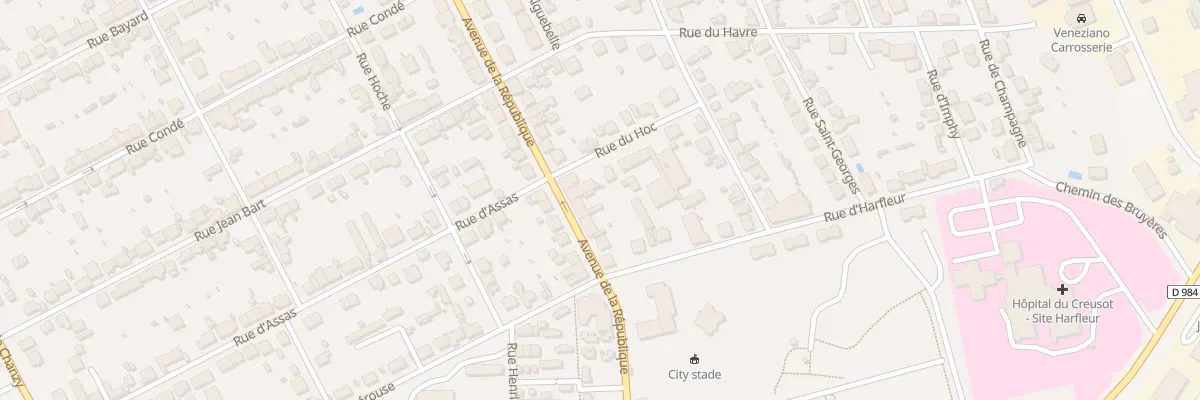 Plan du 59 Av de la République au Creusot