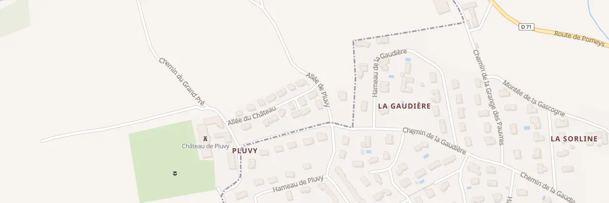 Plan du 39 All du Château à Pomeys