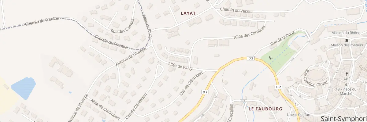 Plan du 13 Rue le Côteau de Layat à Saint-Symphorien-sur-Coise