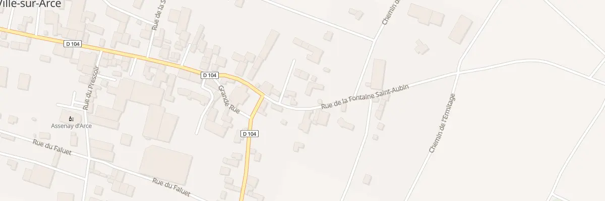 Plan du 9 Rue de la Fontaine St Aubin à Ville-sur-Arce