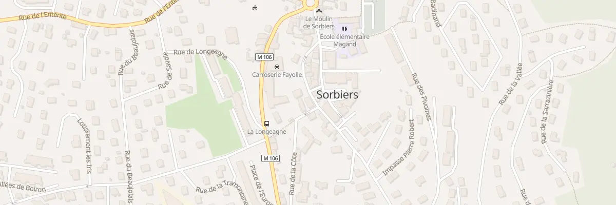 Plan du 18 Rue Claudius Remilleux à Sorbiers