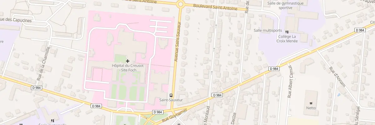 Plan du 16 Av Saint-sauveur au Creusot