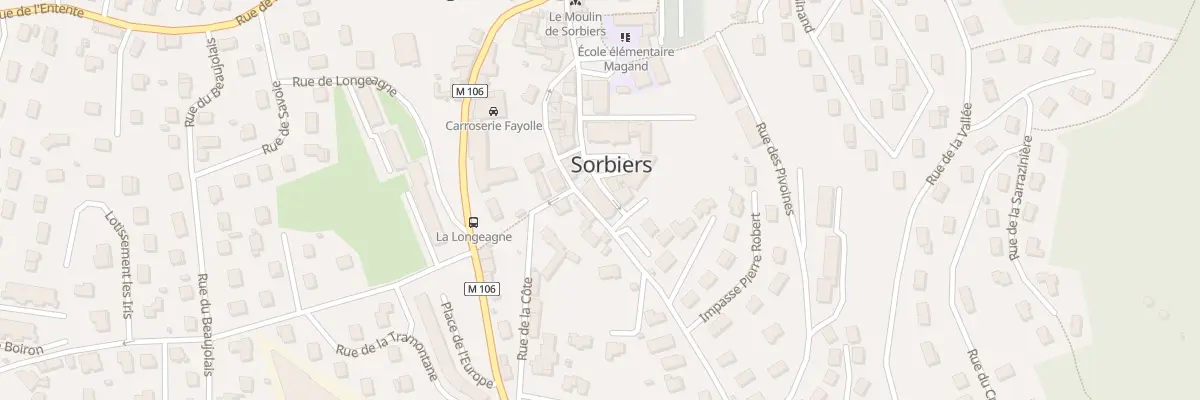 Plan du 20 Rue Rambert Faure à Sorbiers