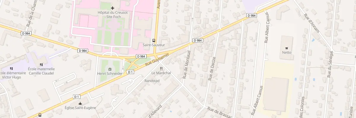Plan du 180 Rue Maréchal Foch au Creusot