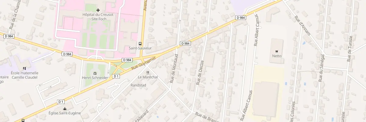 Plan du 12 Rue de Montaud au Creusot