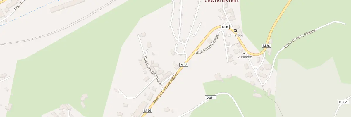 Plan du 1071 Rue du Col Fabien à Saint-Étienne