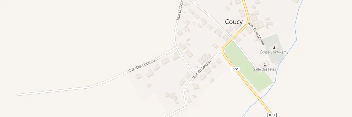 Plan du 1 Rue des Coutures à Coucy