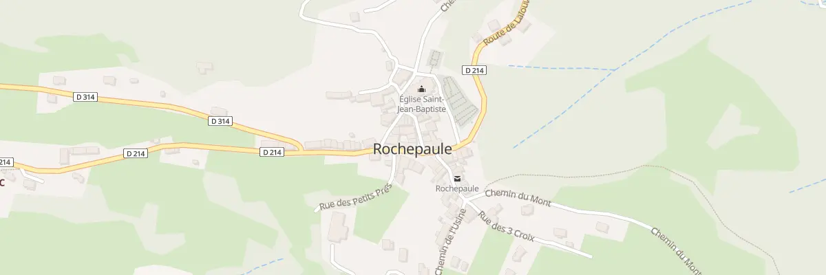Plan du 25 Rue du Pavé du Milieu à Rochepaule