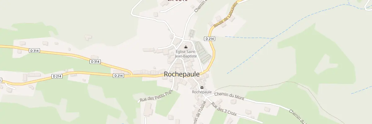 Plan du 30 Rue du Pavé du Milieu à Rochepaule