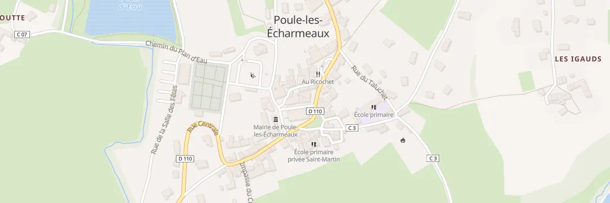 Plan du 29 Rue du Souvenir à Poule-les-Écharmeaux